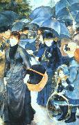 Pierre Renoir Umbrellas France oil painting artist